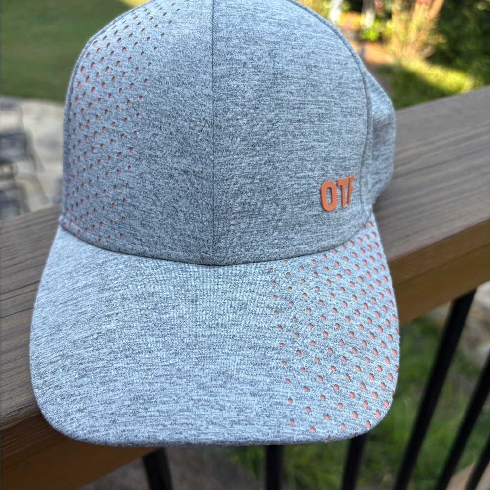 OTF Heather Gray Cap with Orange Detailing